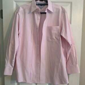 Men's Tommy Hilfiger Pink Striped Shirt 15 1/2 32-33